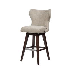 L7C1-4 Marshall Cushion Seat with Double-Ring Chrome Base Swivel Bar Stool  by The Holland Bar Stool Company