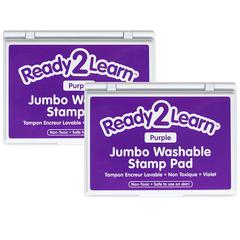 Jumbo Washable Stamp Pad - Black - 6.2L x 4.1W - Pack of 2