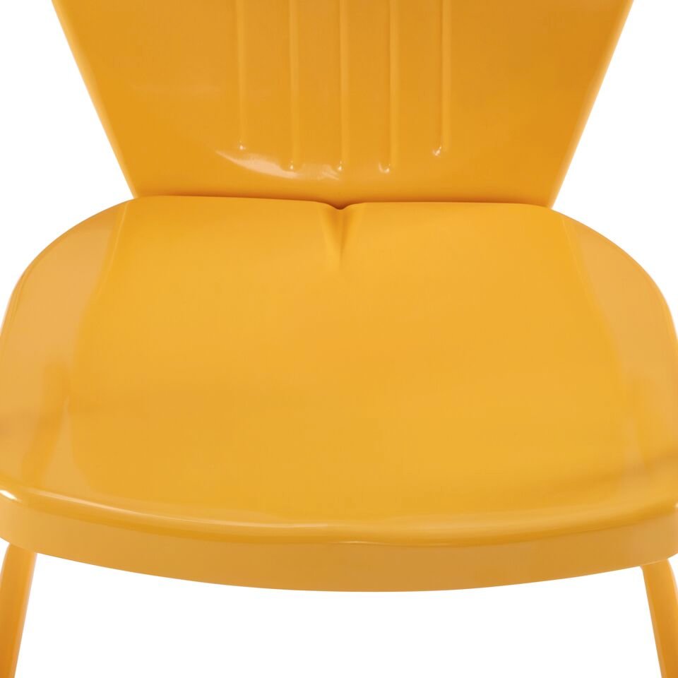 Griffith Outdoor Metal Armchair Tangerine Gloss. Picture 7