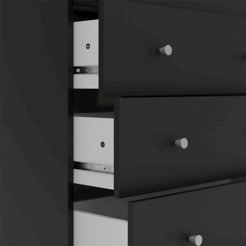 Portland 5 Drawer Chest, Black. Picture 8