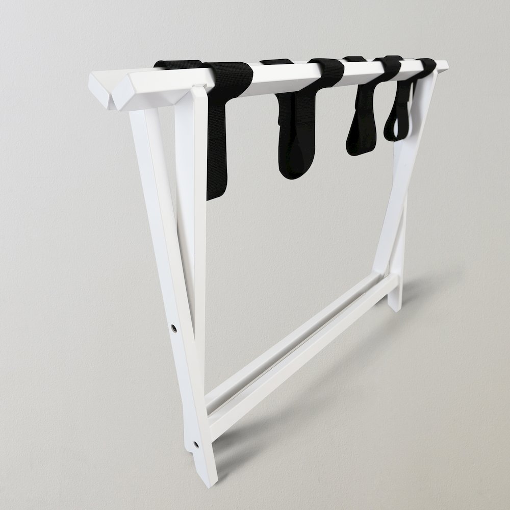 Heavy Duty 30" Extra Wide Luggage Rack - White. Picture 10
