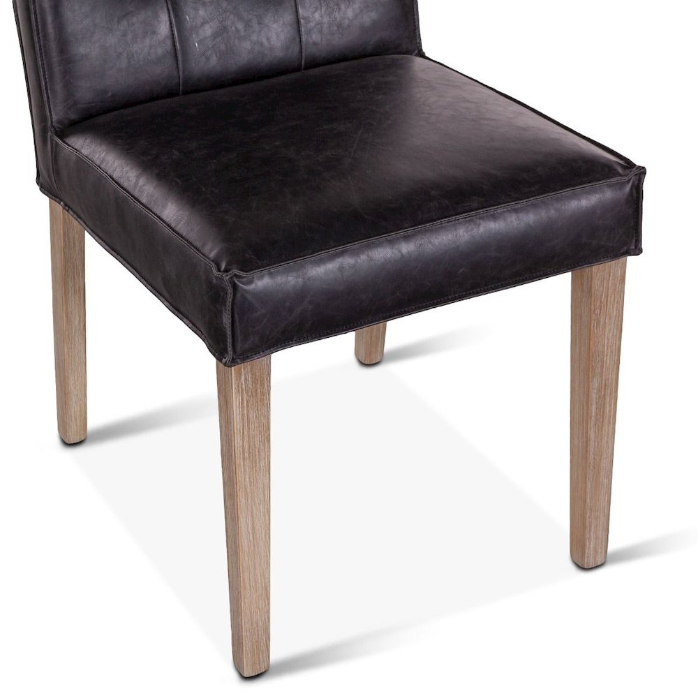 Avery Black Leather Side Chairs S/2. Picture 5