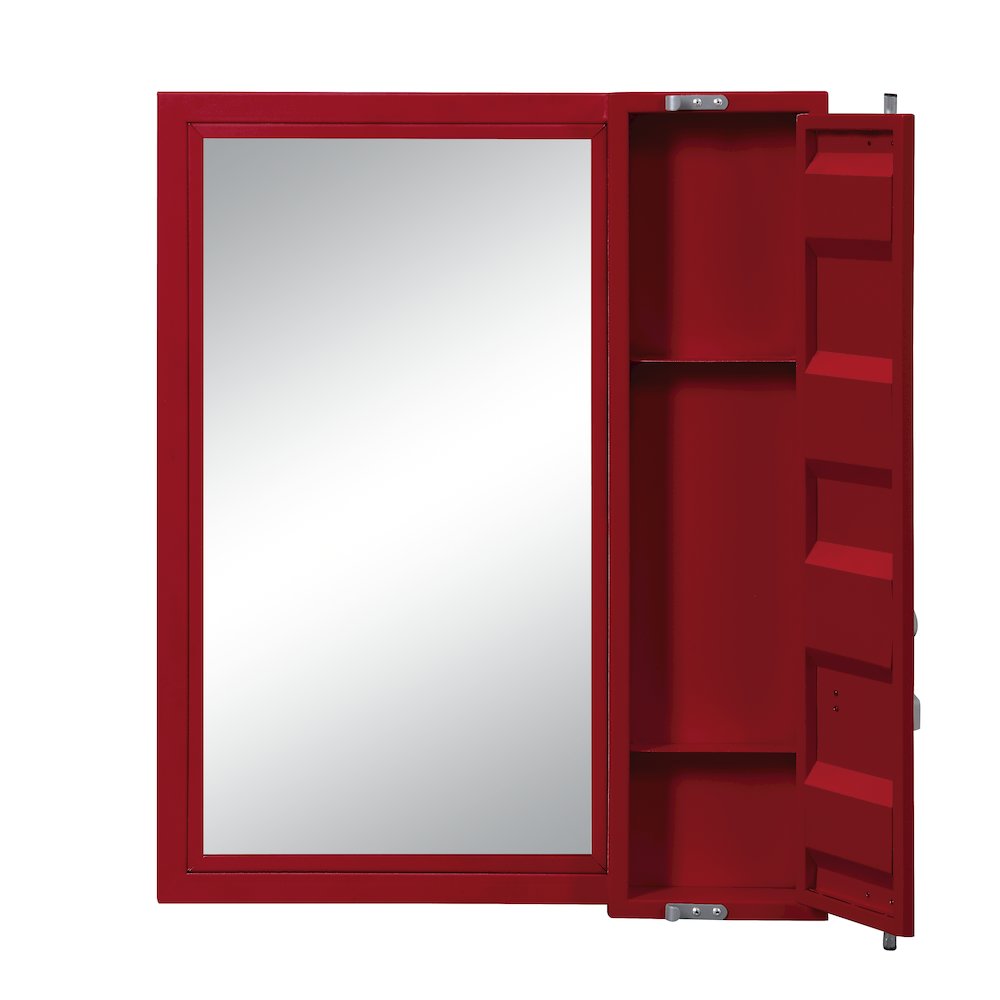 Cargo Vanity Mirror, Red. Picture 2