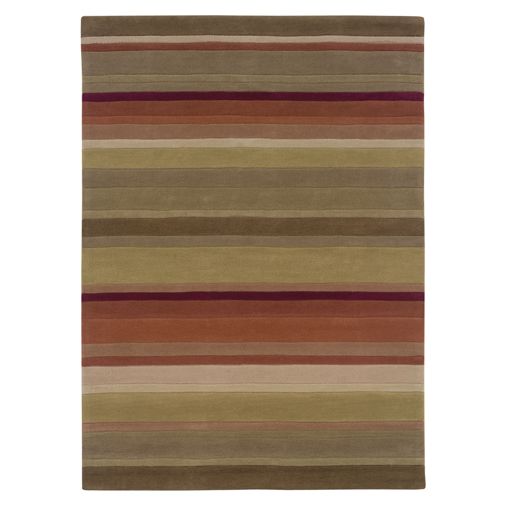 Trio Collection Green & Rust 5 x 7 Rug. Picture 1