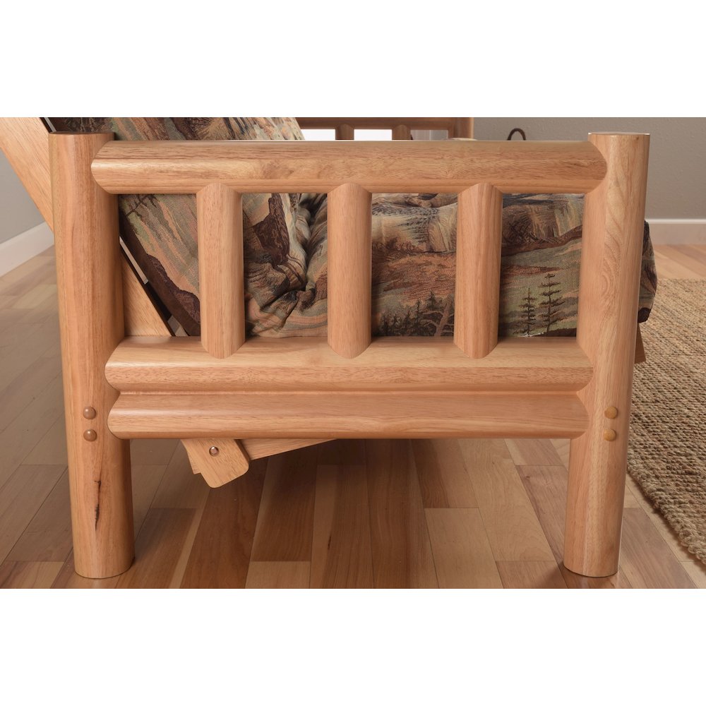 Lodge Frame-Natural Finish-Marmont Thunder Mattress-Storage Drawers. Picture 4
