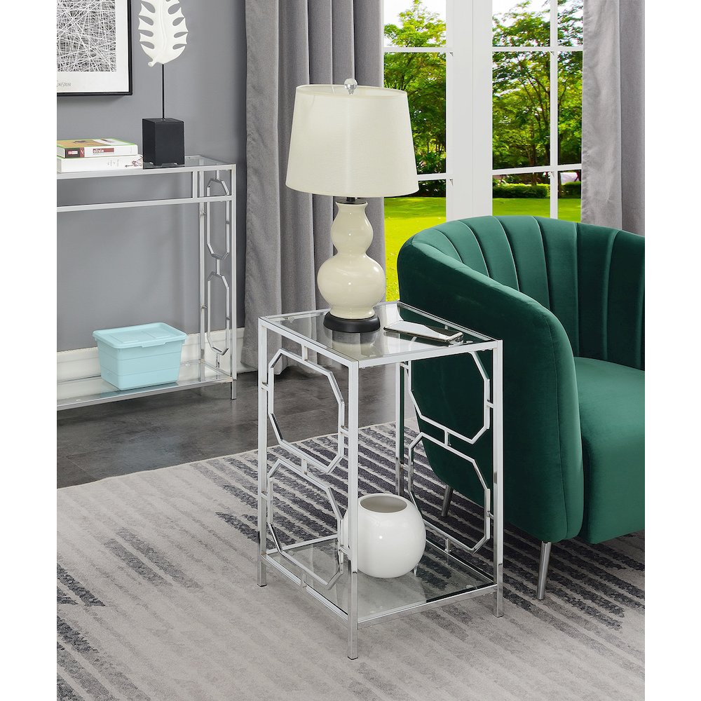 Omega Chrome End Table. Picture 4