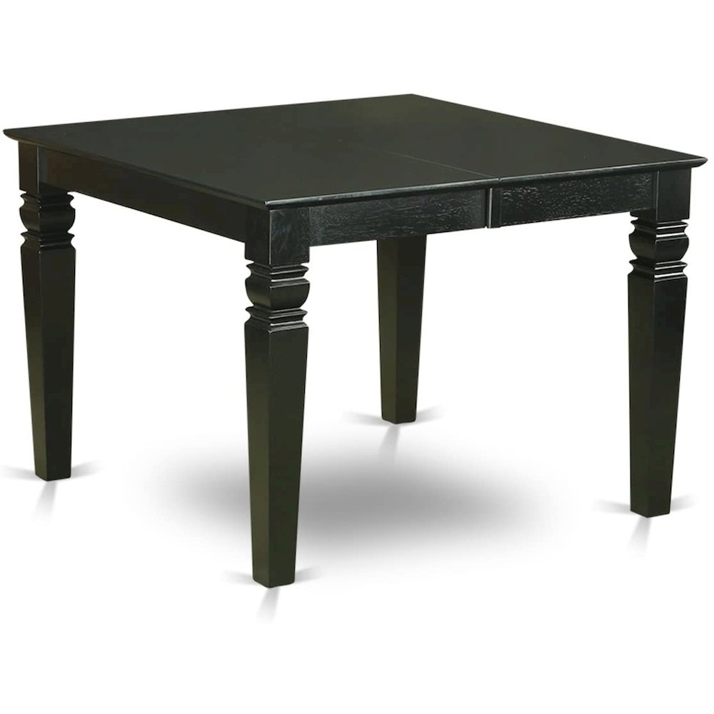 Weston  Rectangular  Dining  Table  with  18  in  butterfly  Leaf  in  Black. Picture 3