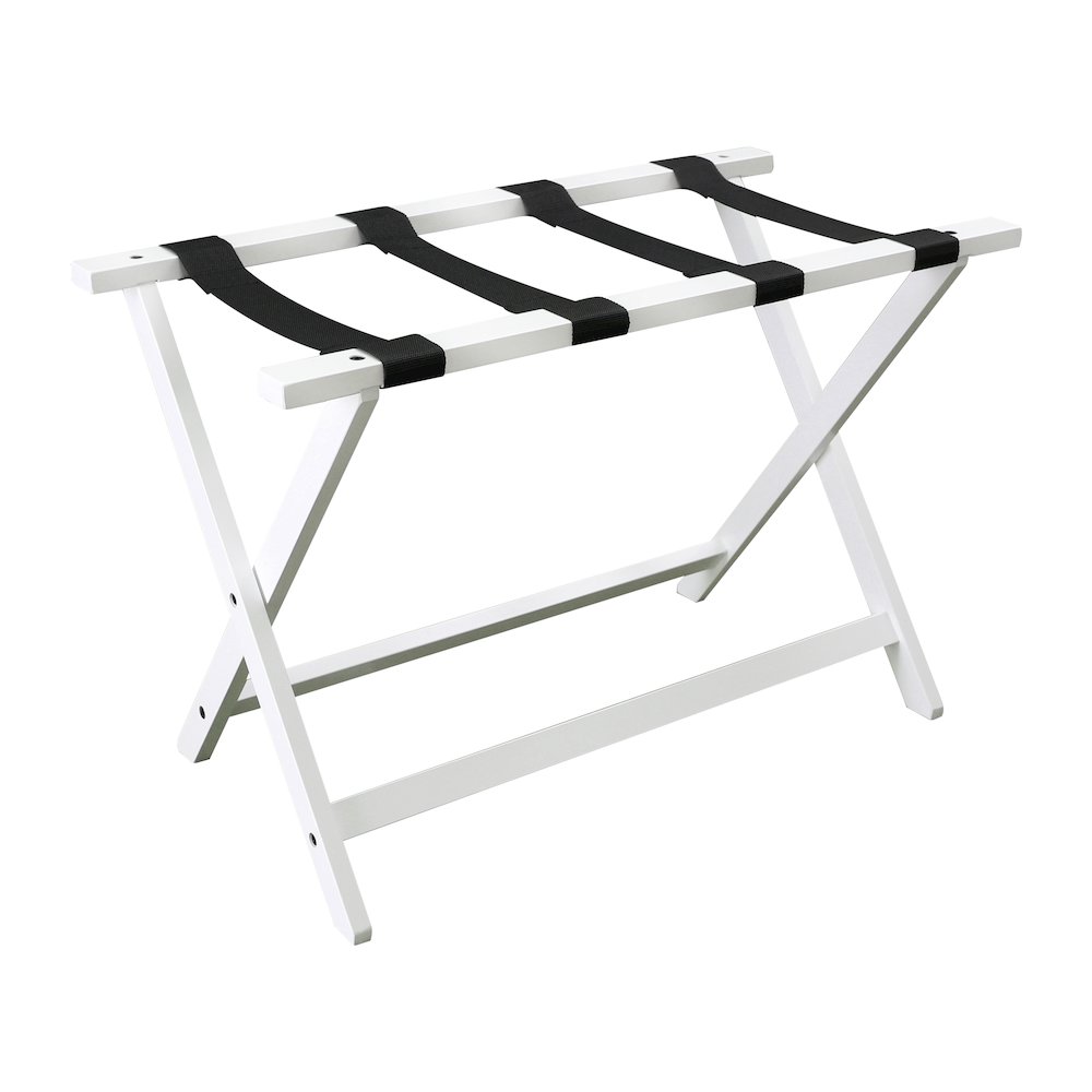 Heavy Duty 30" Extra Wide Luggage Rack - White. Picture 2