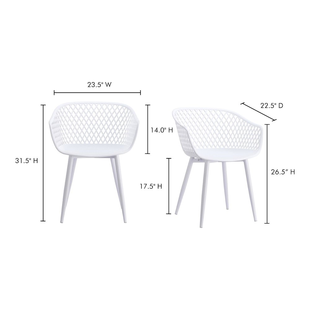 Piazza Outdoor Chair White-Set Of Two. Picture 4