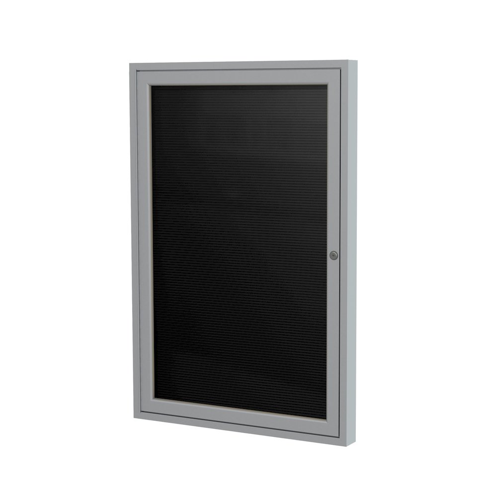 Ghent Outdoor Letterboards - 24" Height x 36" Width - Weather Resistant, Shatter Resistant, Lock, Water Resistant, Mounting System - Silver Aluminum Frame - 1 Each. The main picture.