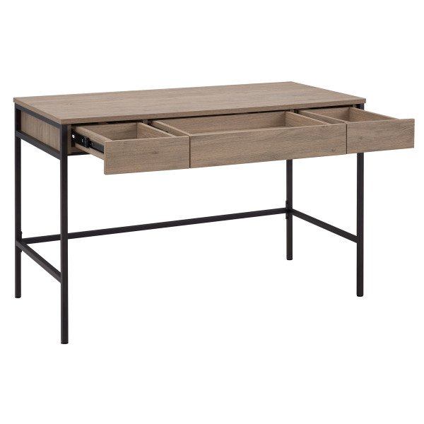 Evans 47.75'' Wide Rectangular Writing Desk in Antiqued Gray Oak. Picture 2