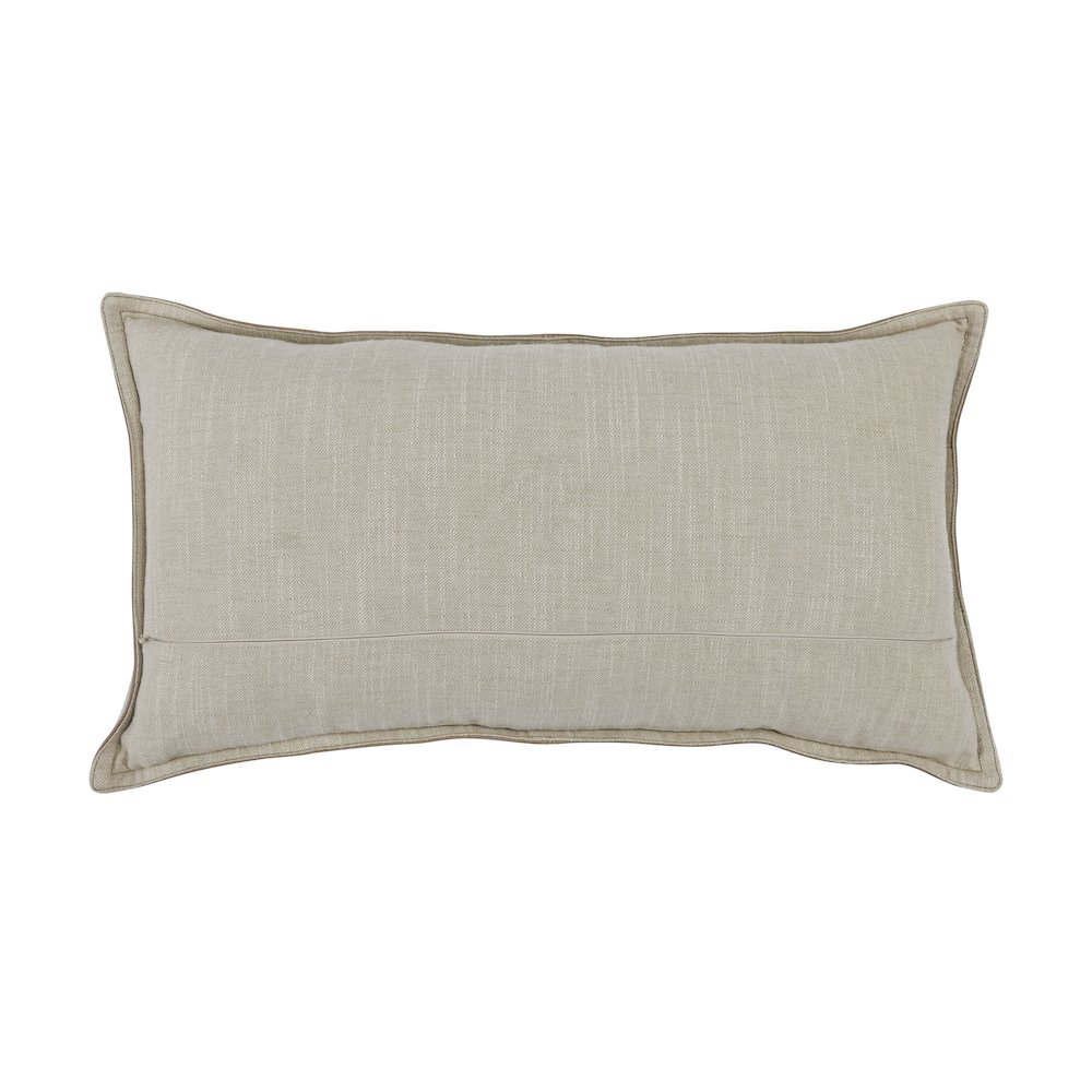 Cheyenne 100% Leather 14"x26" Throw Pillow in Taupe. Picture 2