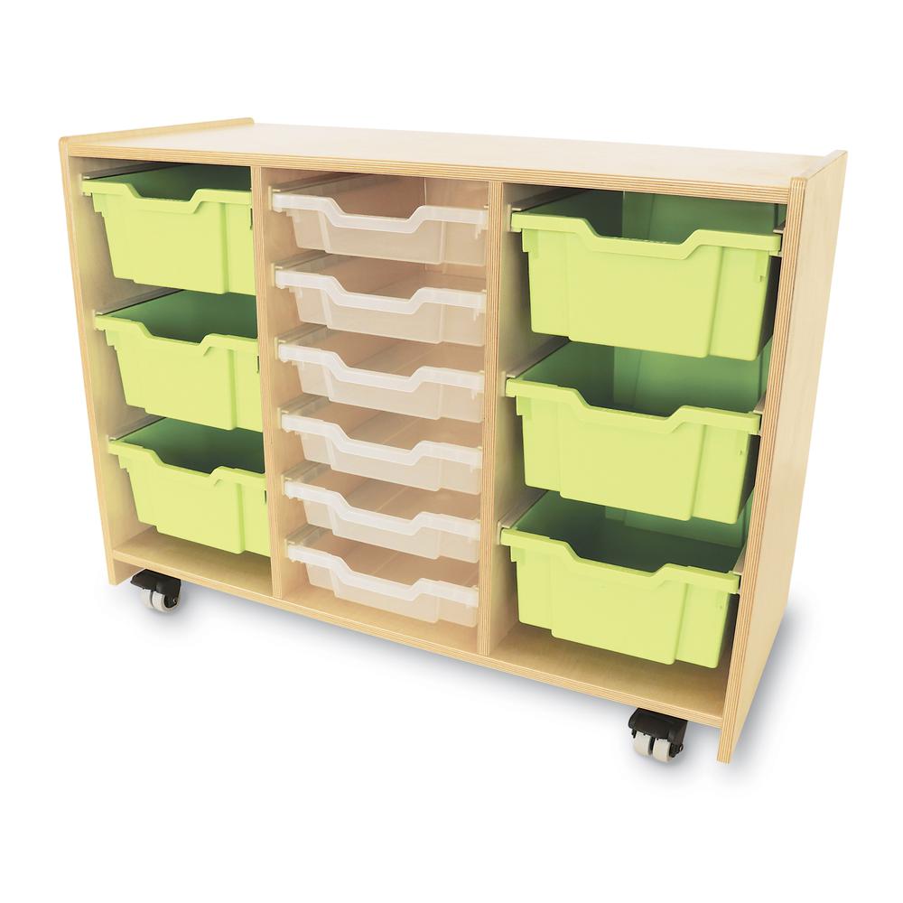 Whitney Plus Green Tray Storage Cabinet. Picture 1