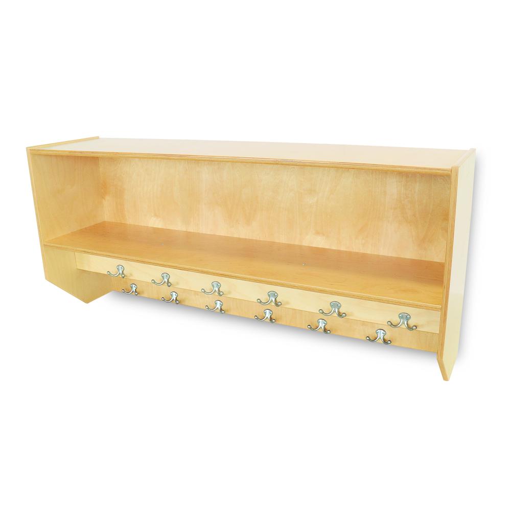 Double Row Wall Mounted Coat Rack. Picture 1