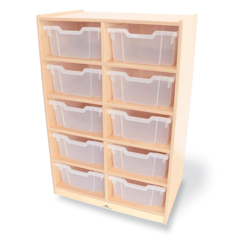 10 Cubby Mobile Tray Storage Cabinet. Picture 1