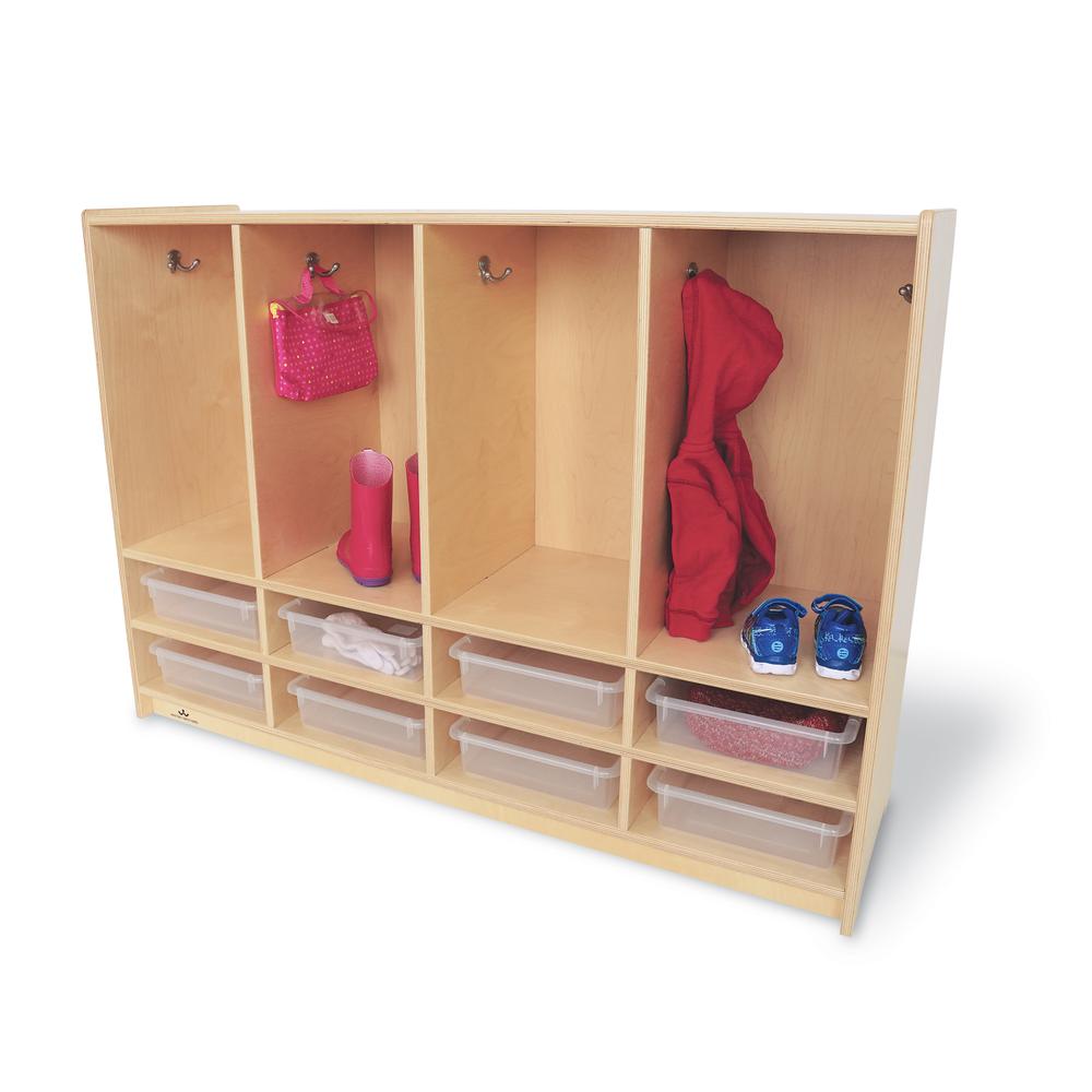 Toddler 8 Section Coat Locker With Trays. Picture 1