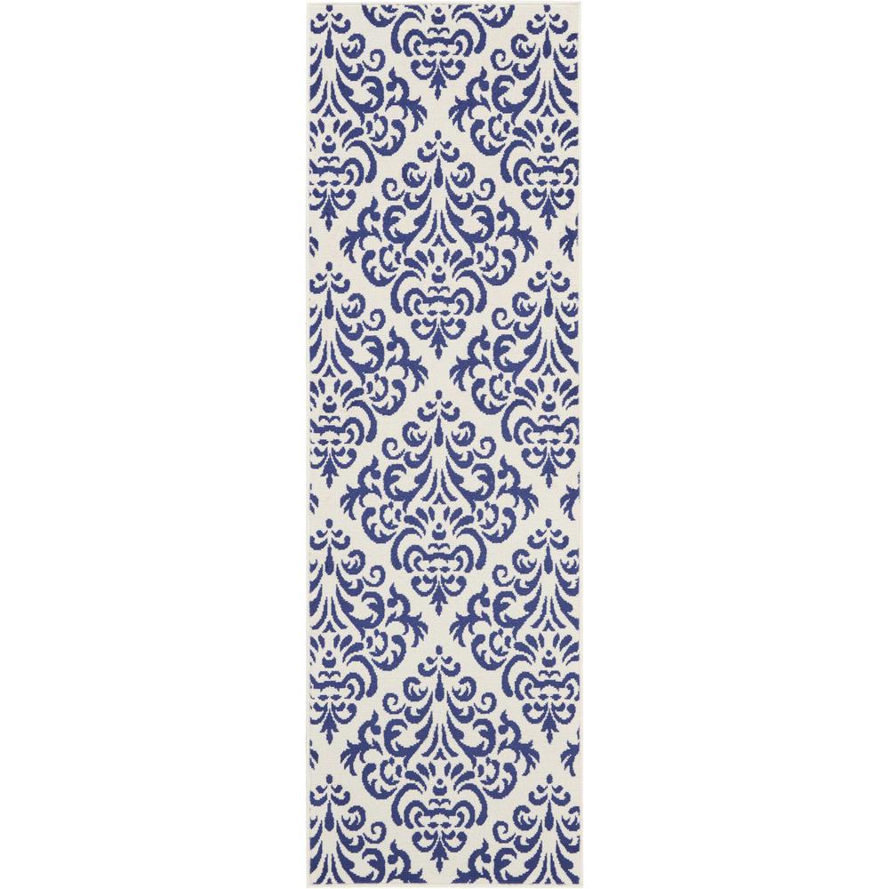 Grafix Area Rug, White/Blue, 2'3" x 7'6". Picture 2