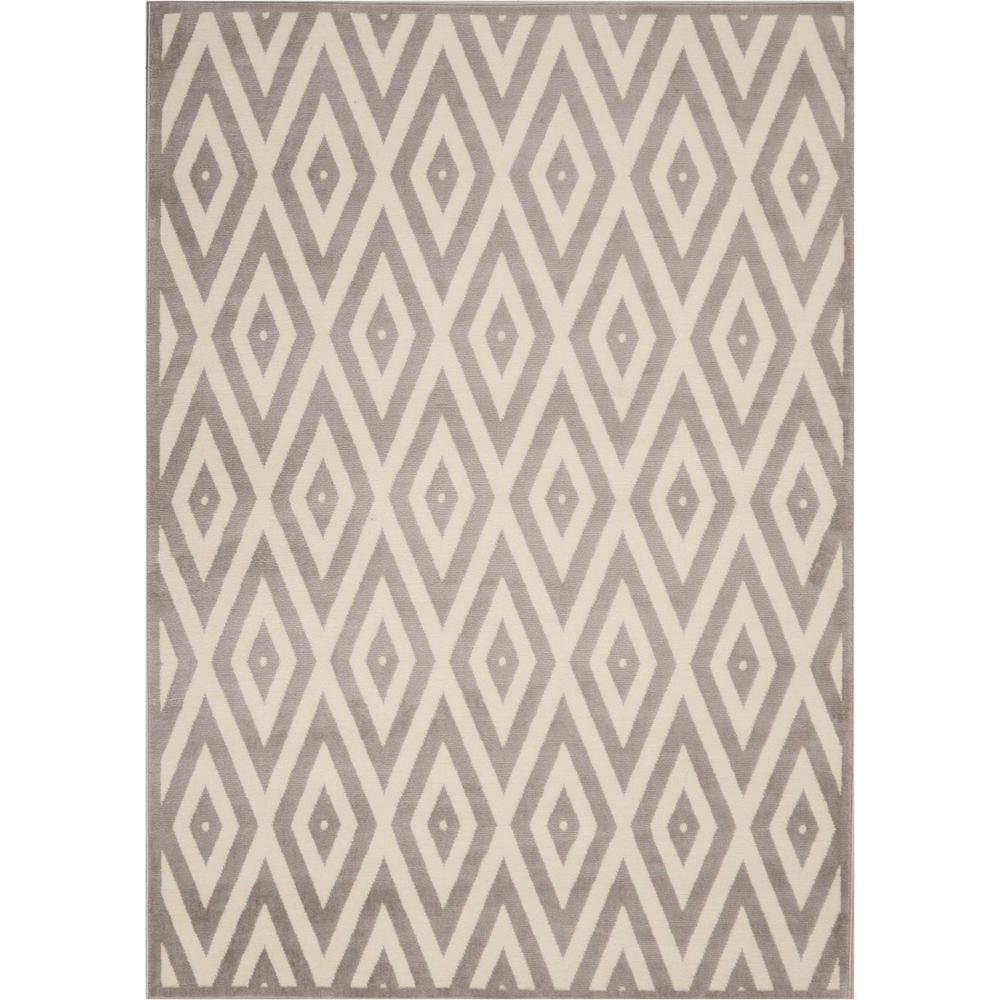 Grafix Area Rug, White/Grey, 5'3" x 7'3". Picture 2