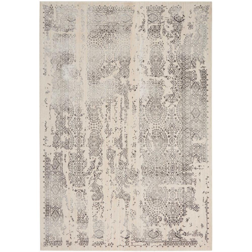 KI34 Silver Screen Area Rug, Ivory/Grey, 5'3" x 7'3". Picture 2