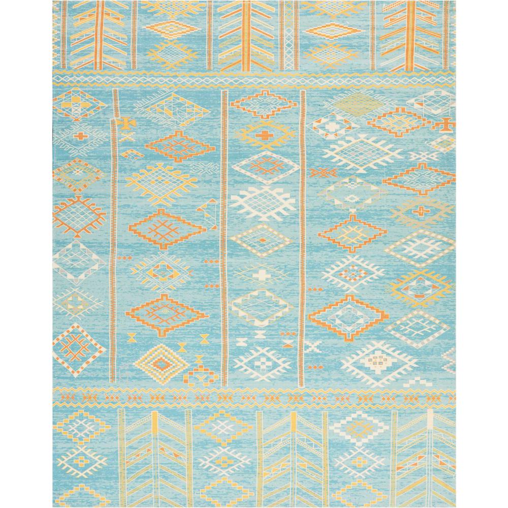 Nourison Madera Sky Blue Area Rug. Picture 2