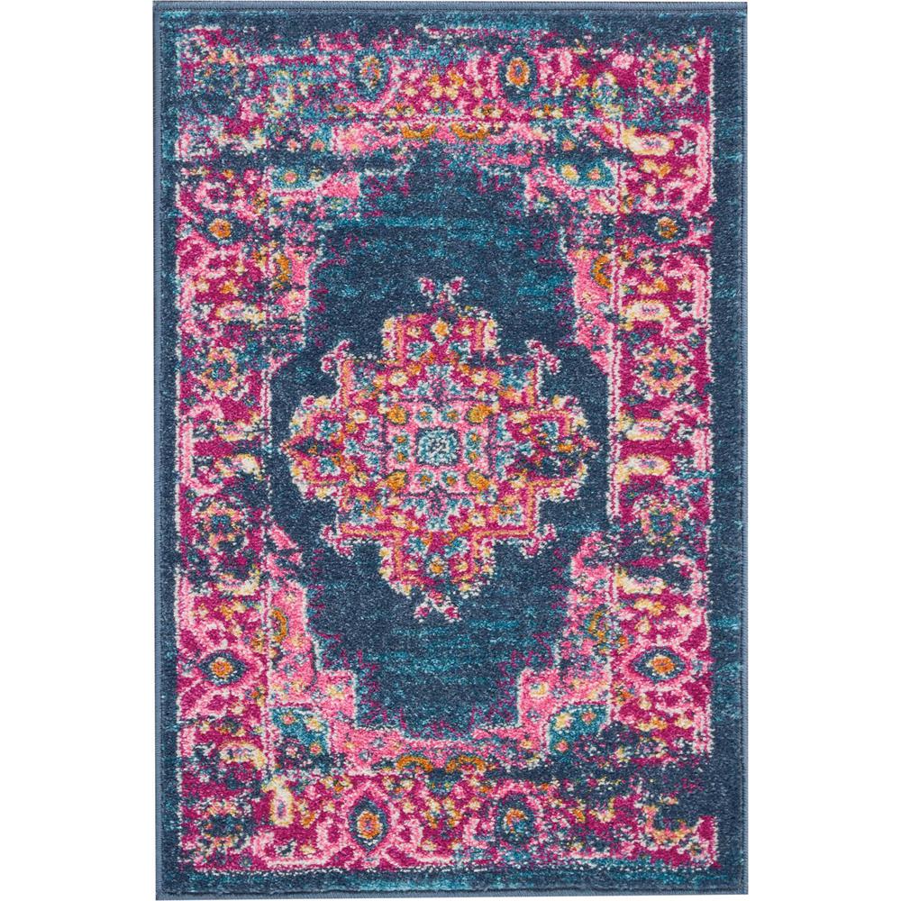 Passion Area Rug, Blue, 22" x 34". Picture 2