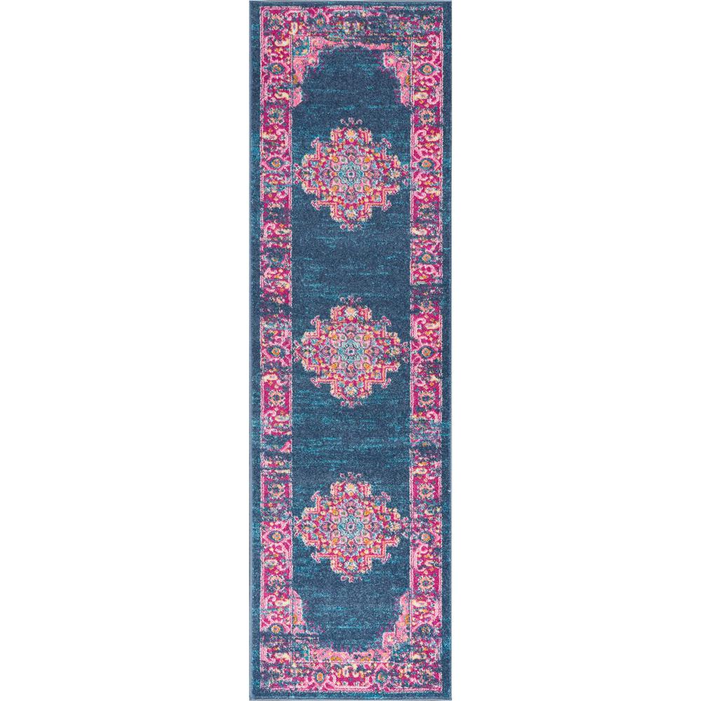 Passion Area Rug, Blue, 2'2" x 7'6". Picture 2