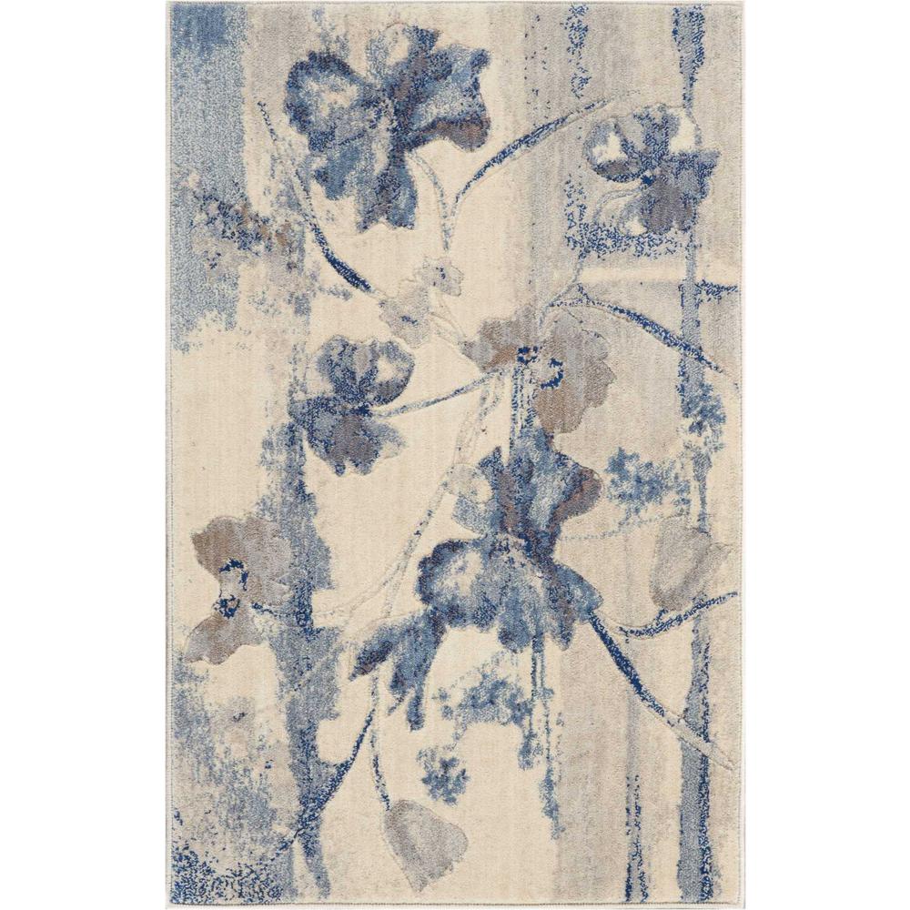 Nourison Somerset Ivory/Blue Area Rug. Picture 2