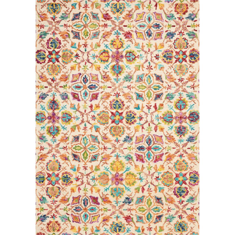 Vivid Area Rug, Ivory, 6'6" x 9'6". Picture 2
