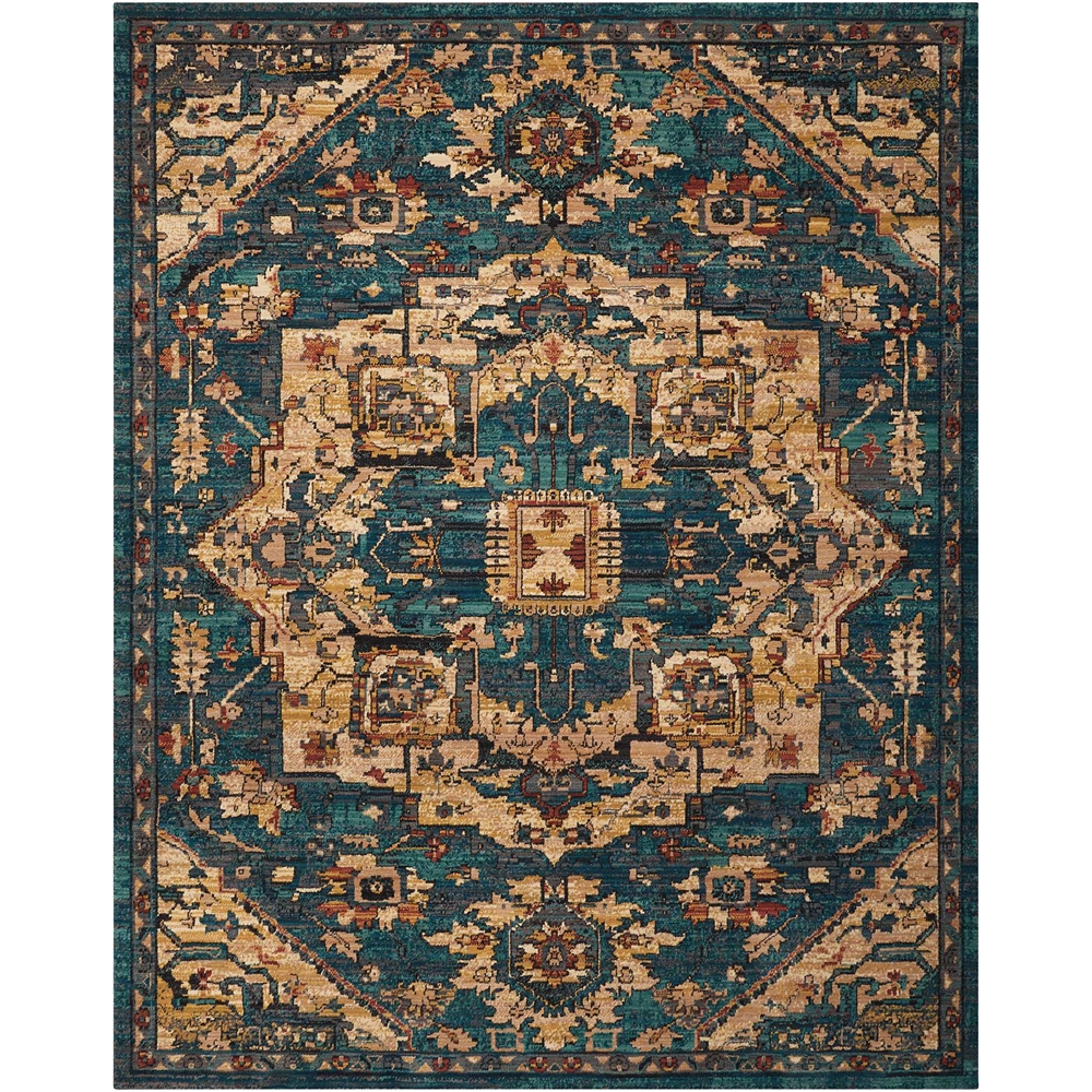 Nourison 2020 Area Rug, Teal, 8' x 10'6". Picture 1