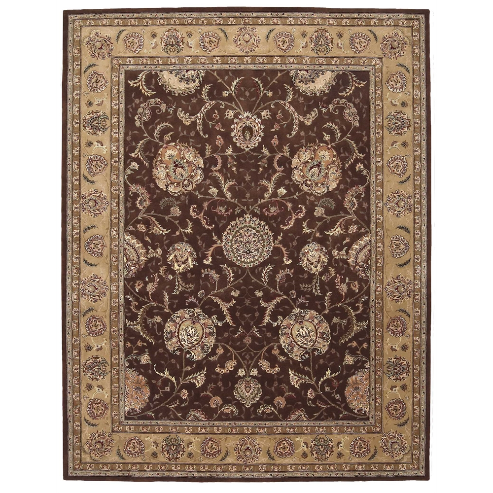 Nourison 2000 Area Rug, Brown, 7'6" x 9'6" OVAL. Picture 1