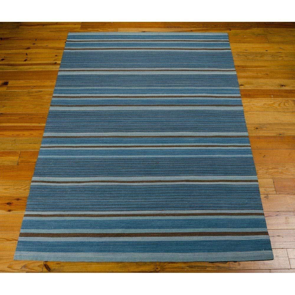 Ki08 Griot Rectangle Rug By, Turquoise, 8' X 10'6". Picture 1