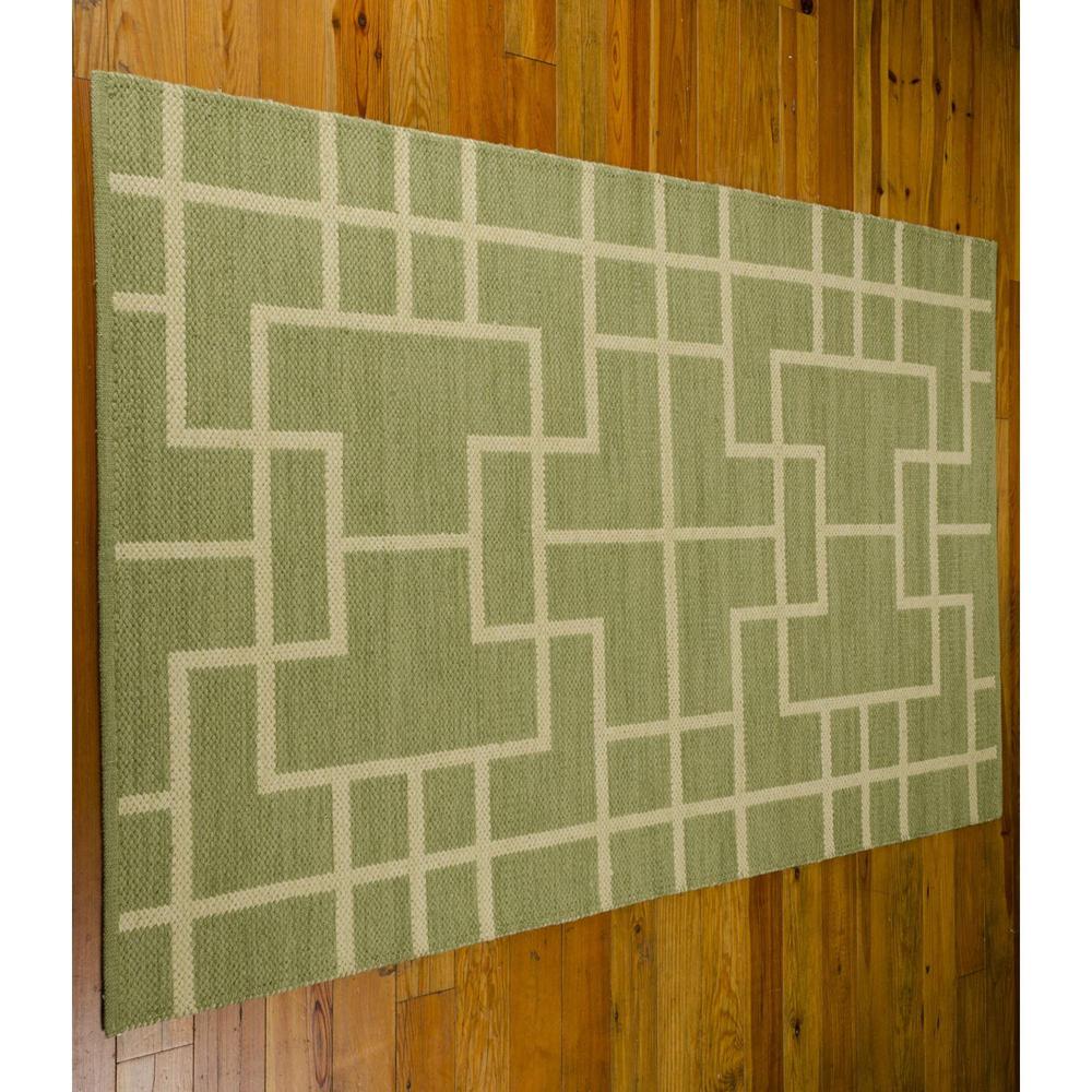 Bbl3 Maze Rectangle Rug By, Lemon Grass, 7'9" X 10'10". Picture 3