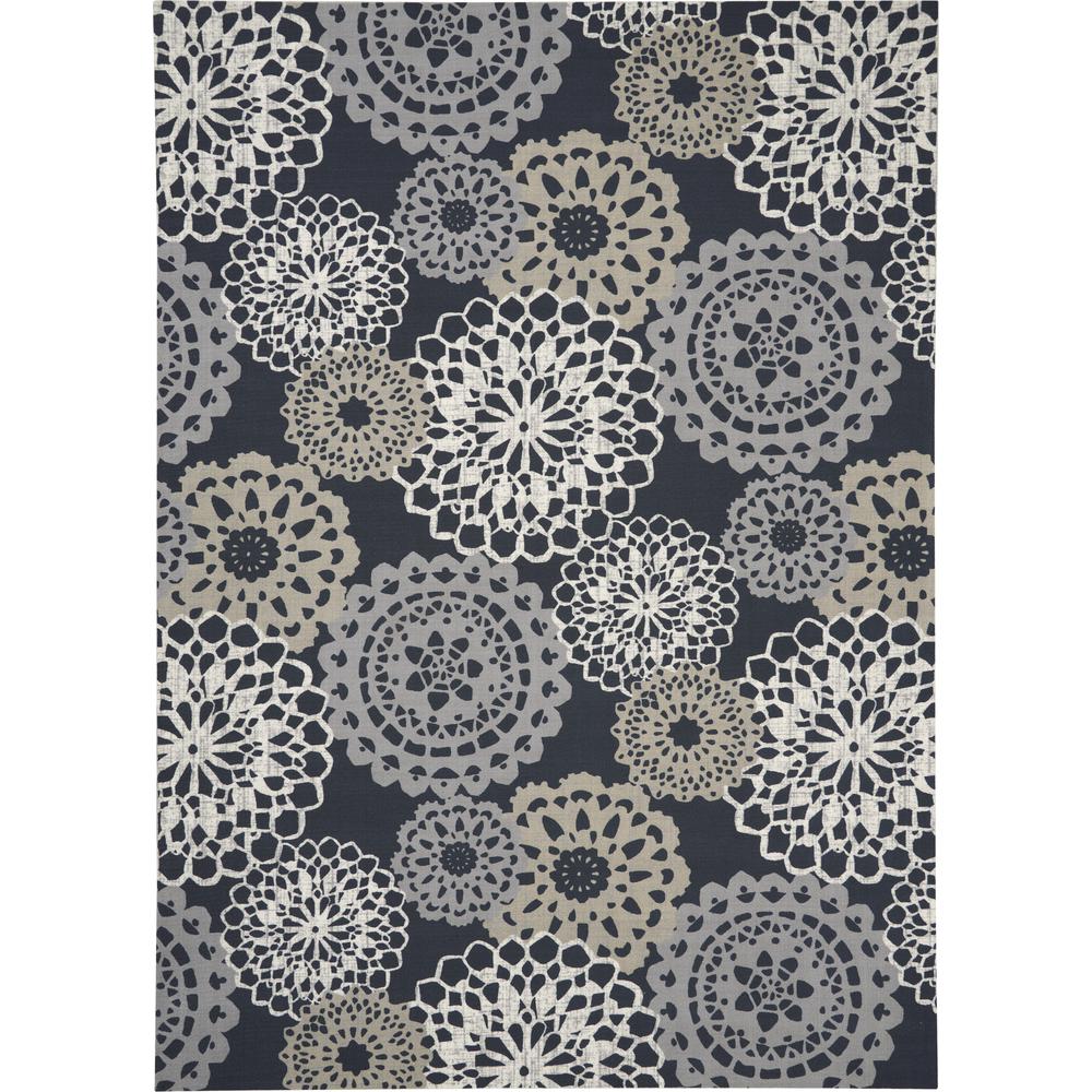Sun N Shade Area Rug, Black, 7'9" x 10'10". Picture 2