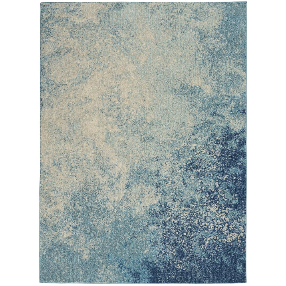 Passion Area Rug, Navy/Light Blue, 5'3" x 7'3". Picture 1