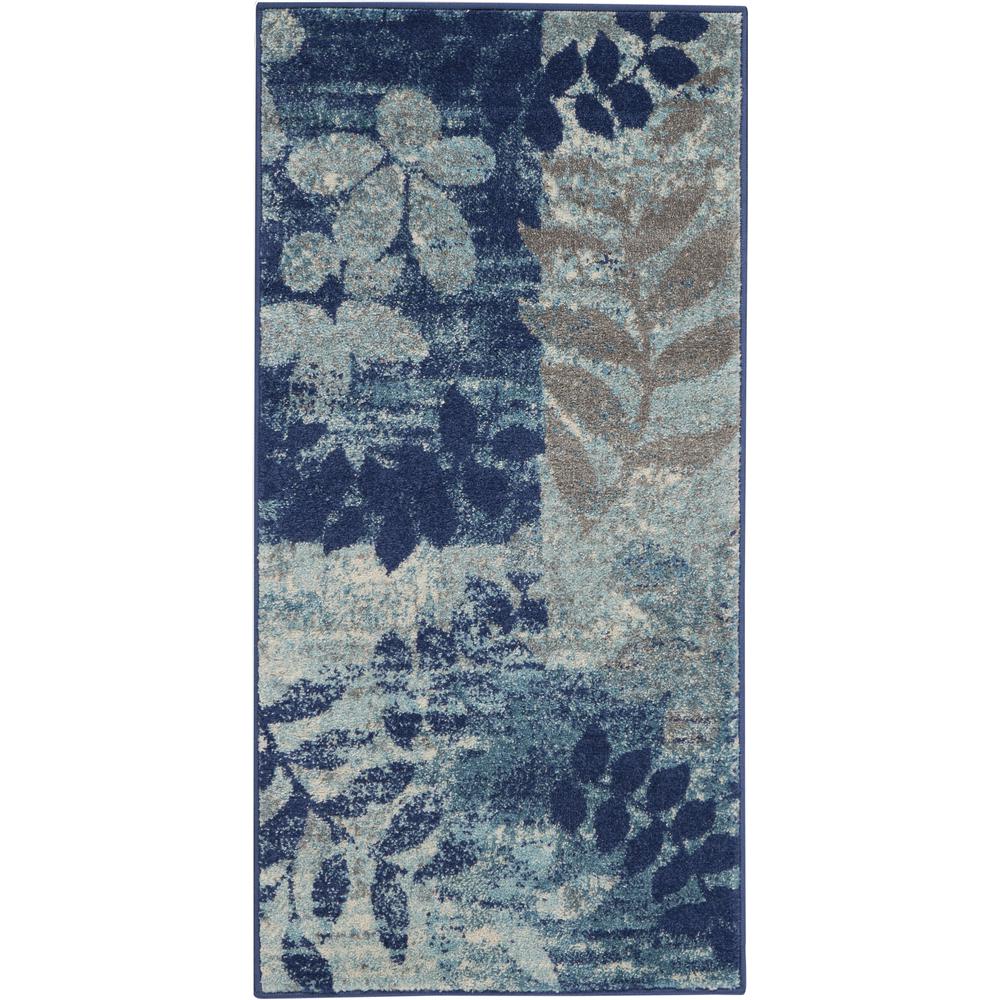 Tranquil Area Rug, Navy/Light Blue, 2' X 4'. Picture 2
