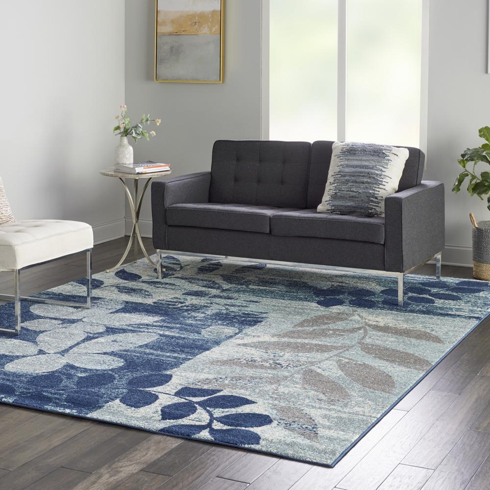 Tranquil Area Rug, Navy/Light Blue, 8' X 10'. Picture 6