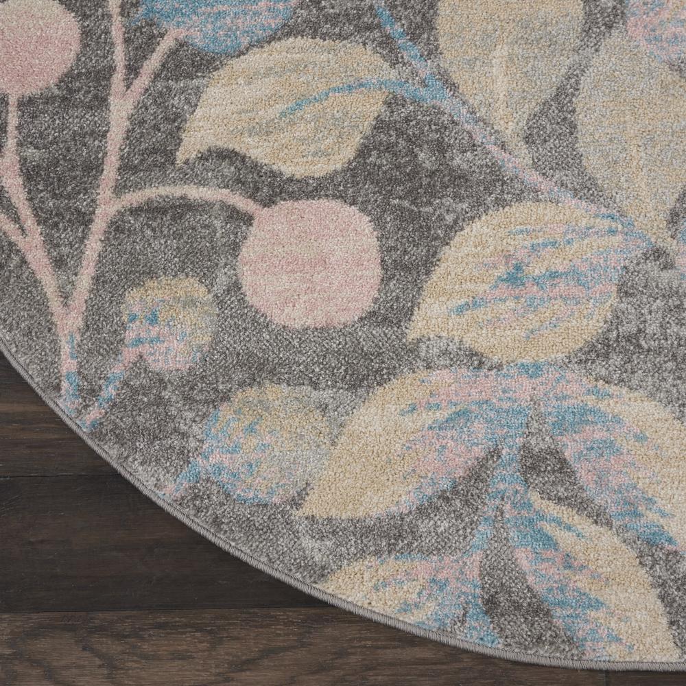 Tranquil Area Rug, Grey/Beige, 5'3" X ROUND. Picture 1