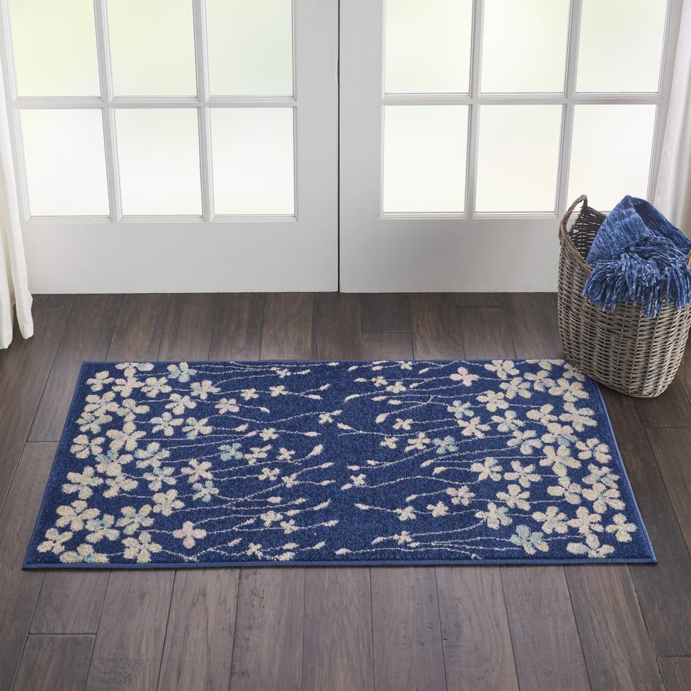 Tranquil Area Rug, Navy, 2' X 4'. Picture 5