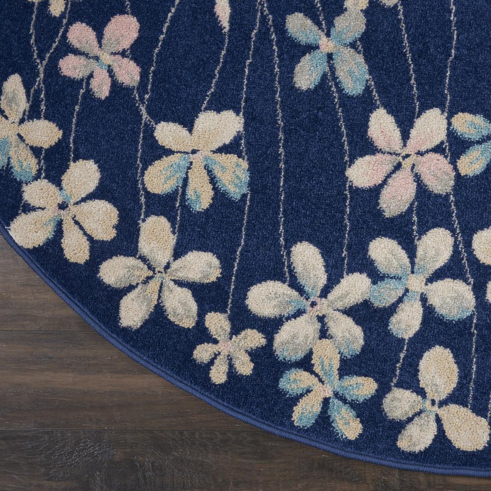 Tranquil Area Rug, Navy, 5'3" X ROUND. Picture 1