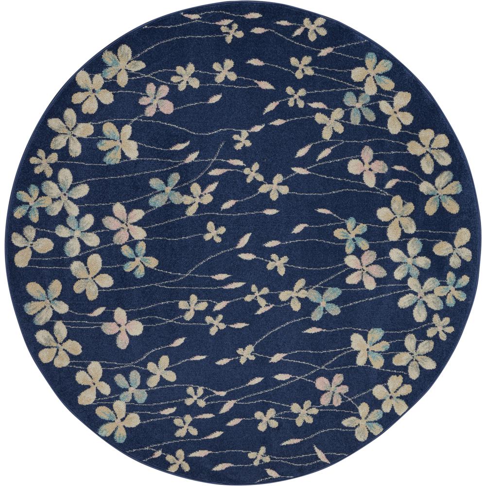 Tranquil Area Rug, Navy, 5'3" X ROUND. Picture 2