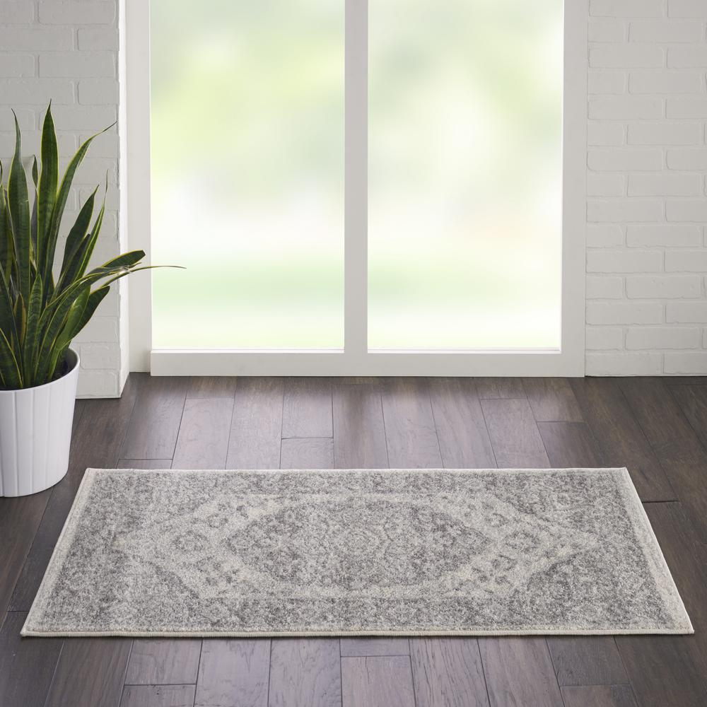 Tranquil Area Rug, Ivory/Grey, 2' X 4'. Picture 3