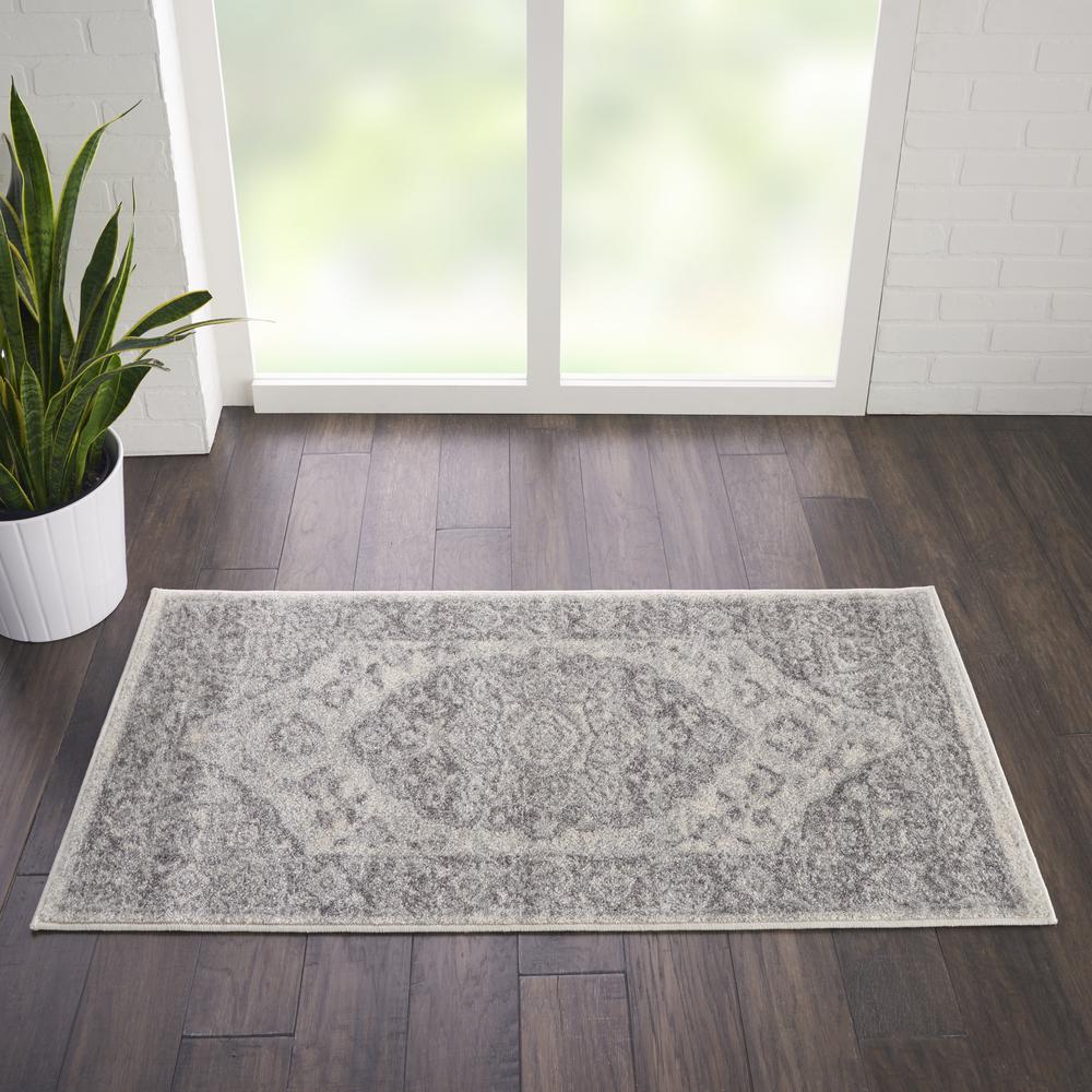 Tranquil Area Rug, Ivory/Grey, 2' X 4'. Picture 5