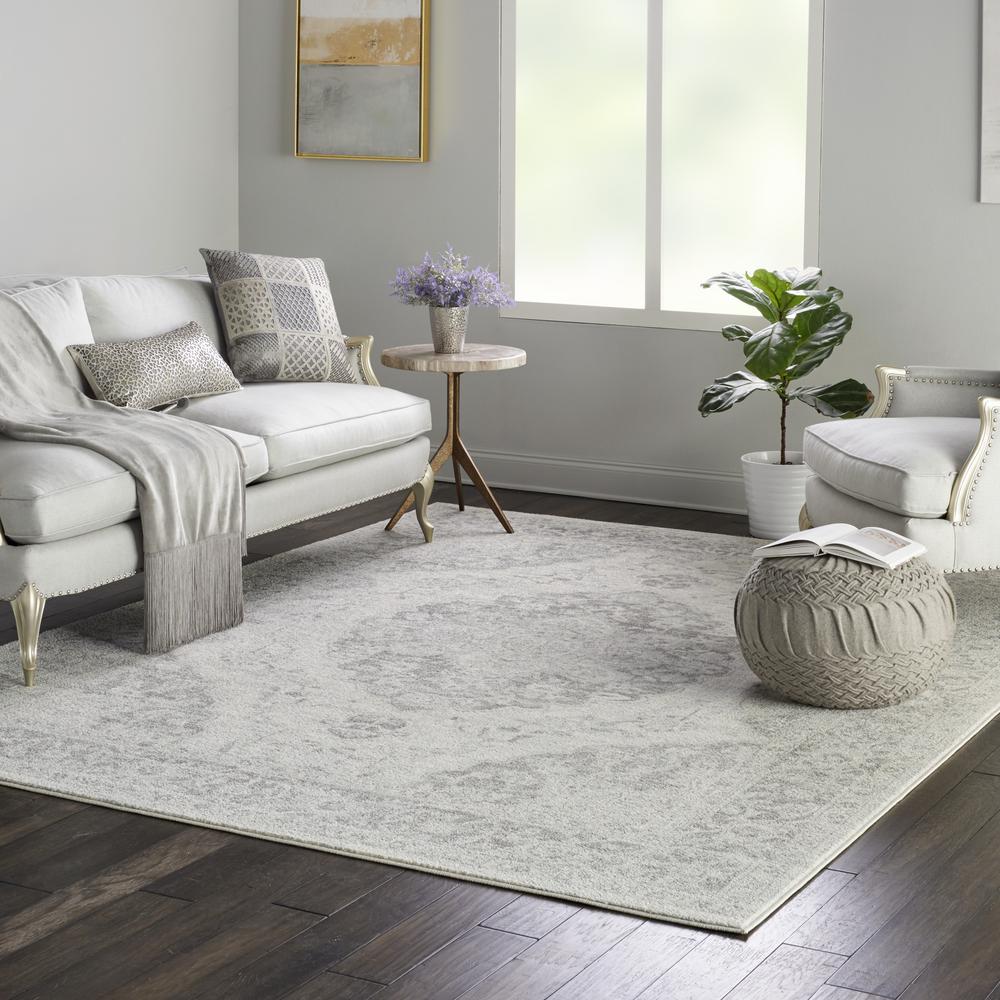 Tranquil Area Rug, Ivory/Grey, 8' X 10'. Picture 6