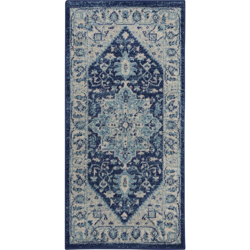 Tranquil Area Rug, Ivory/Navy, 2' X 4'. Picture 2