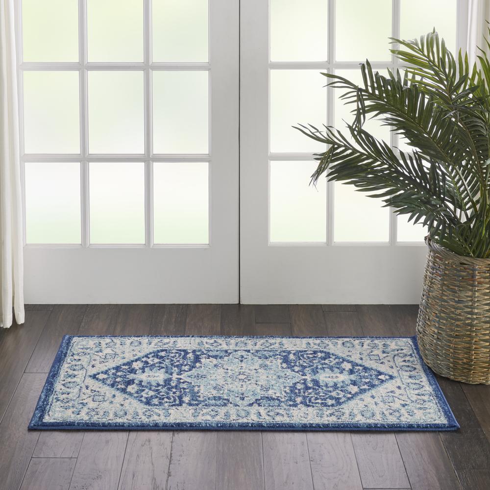 Tranquil Area Rug, Ivory/Navy, 2' X 4'. Picture 3