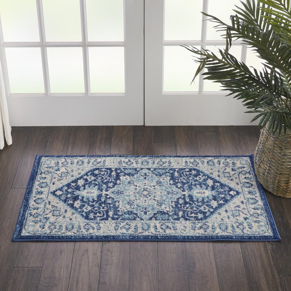 Tranquil Area Rug, Ivory/Navy, 2' X 4'. Picture 5