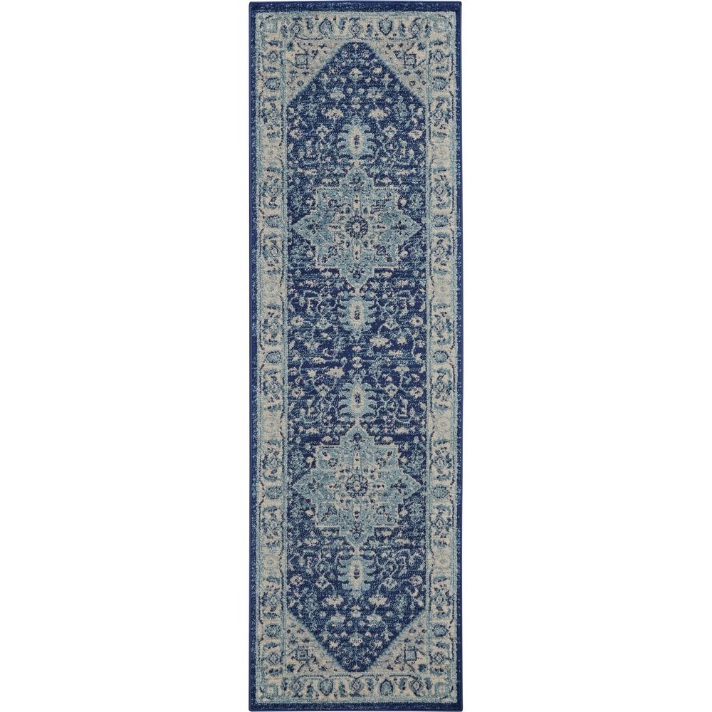 Tranquil Area Rug, Ivory/Navy, 2'3" X 7'3". Picture 2