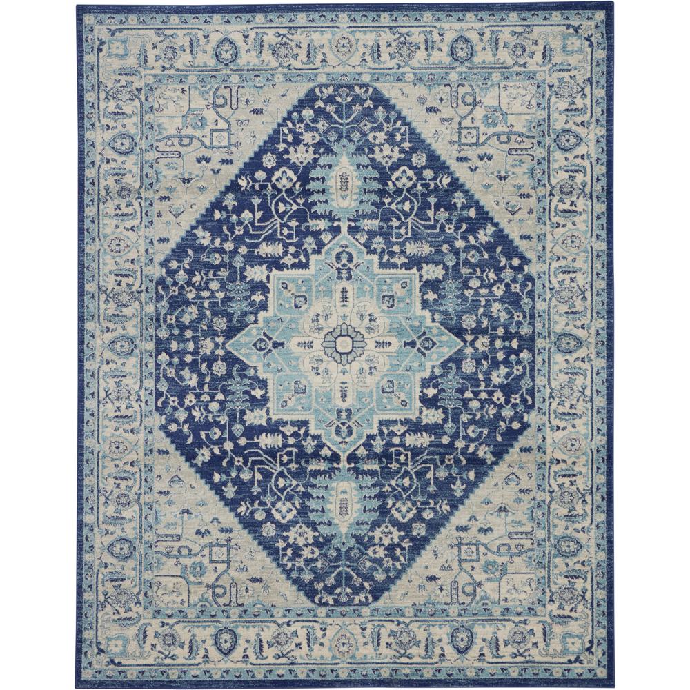 Tranquil Area Rug, Ivory/Navy, 8' X 10'. Picture 2