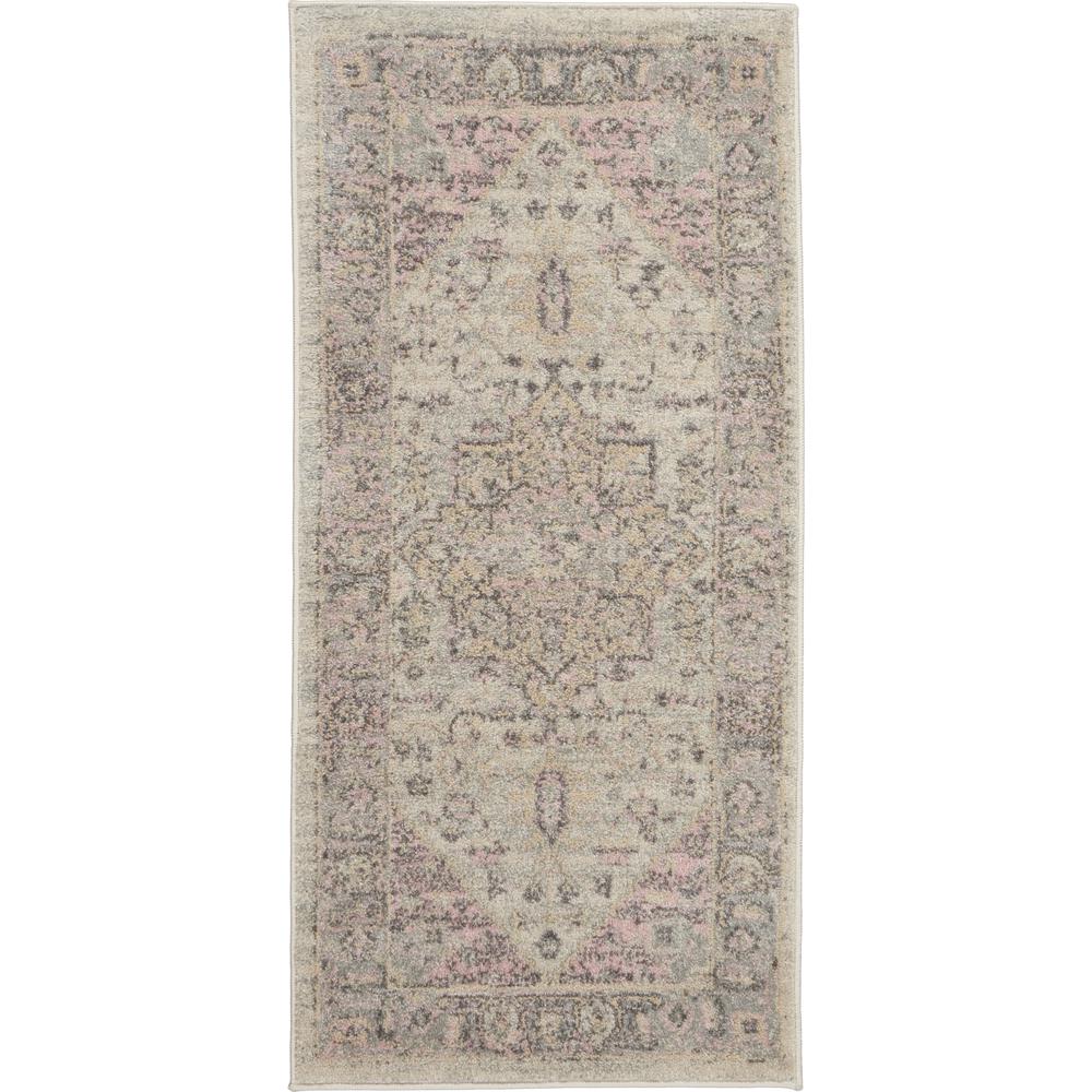 Tranquil Area Rug, Ivory/Pink, 2' X 4'. Picture 2
