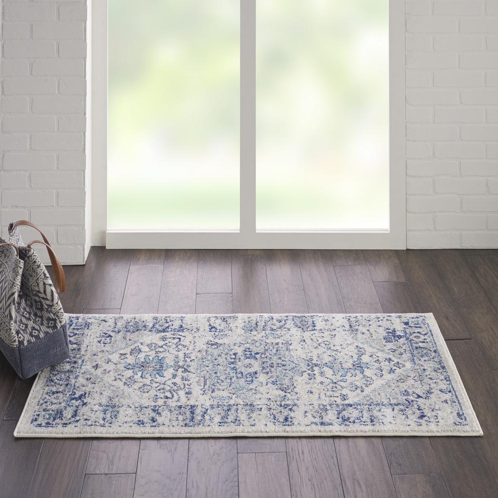 Tranquil Area Rug, Ivory/Light Blue, 2' X 4'. Picture 3